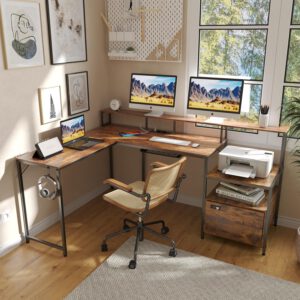 schöner Echschreibisch / Computertisch aus Holz