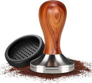 Kaffee Tamper,Espresso Tamper,Kaffeestampfer aus Edelstahl,inkl Tampermatte,für perfekten Espresso Barista-Werkzeug